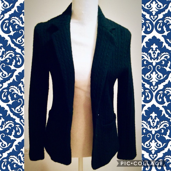 Liz Claiborne Navy Blue Sweater Jacket. - Picture 3 of 5